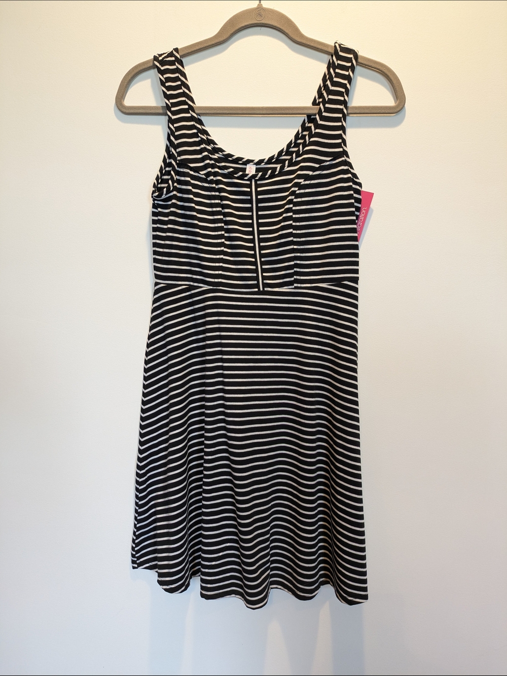 NWT Xhilaration Black and White Striped Sundress Medium